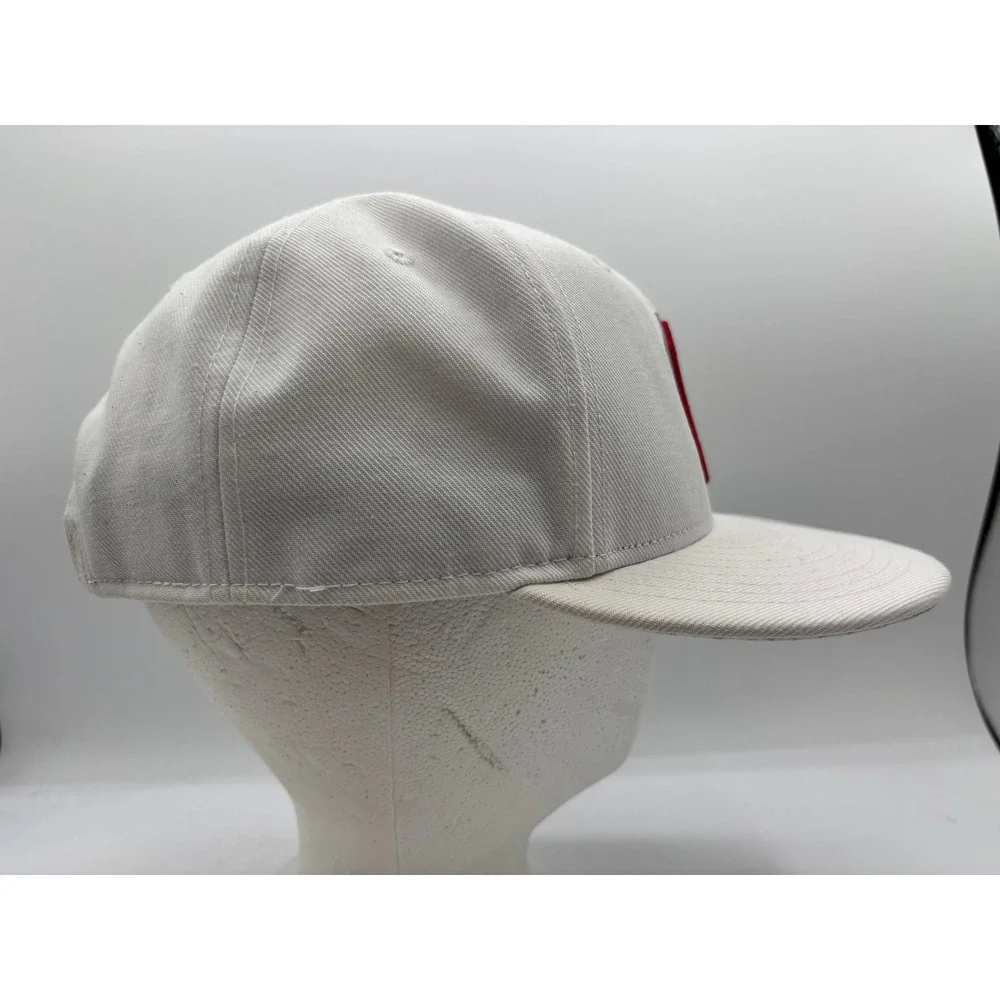 Nike True Ohio State Buckeyes Block O White/Scarlet Snapback Hat Flat Bill Hat